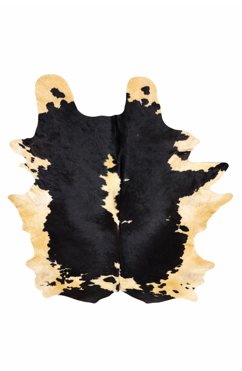 Rhacam Eco Hides RH Rugs Audrey Black and white Cowhide Rug 8'6" × 6'11", Main, color, Black And White