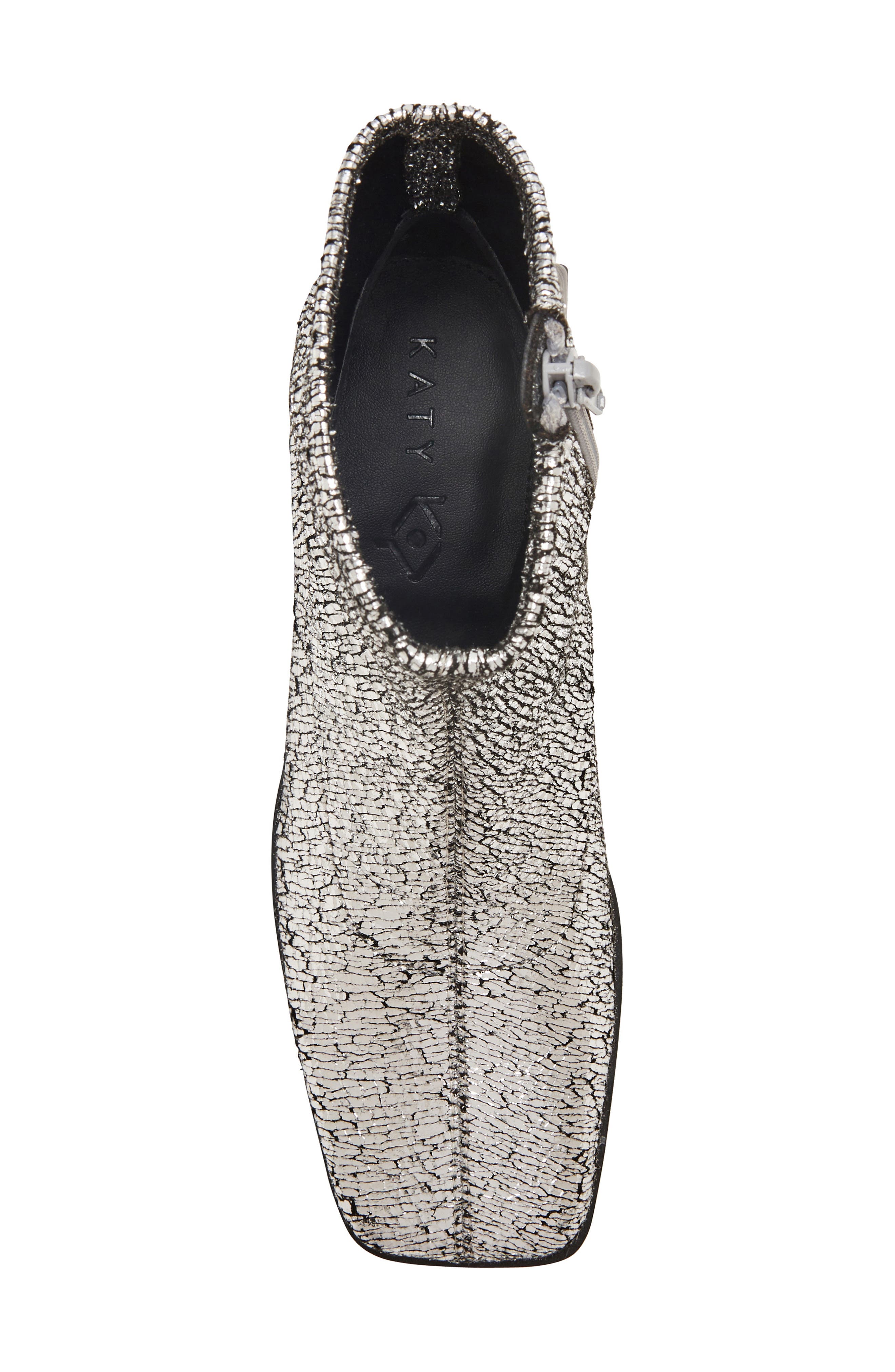 Lolette Square Toe Bootie, Alternate, color, SILVER