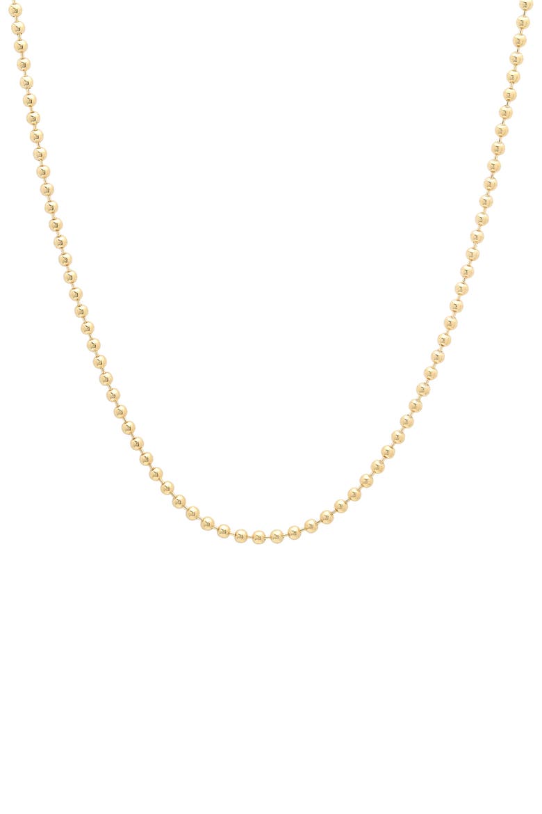 18k Gold Ball Chain Necklace, Main, color, YELLOW