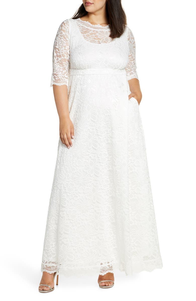 Kiyonna Sweet Serenity Gown, Main, color, Ivory