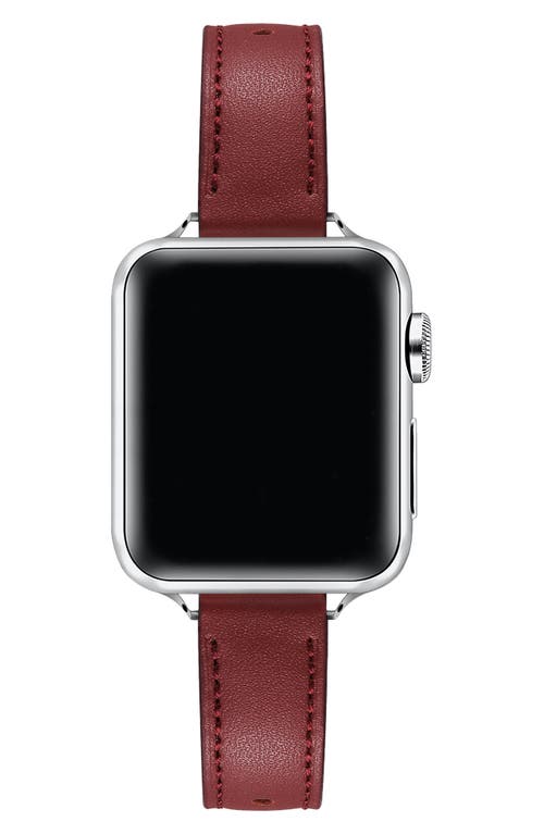 The Posh Tech Carmen Leather Apple Watch® Watchband In Rust