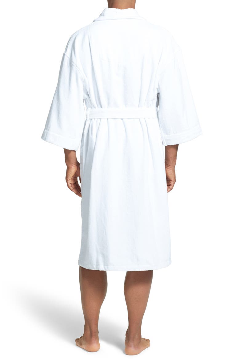 Terry Velour Robe, Alternate, color, WHITE