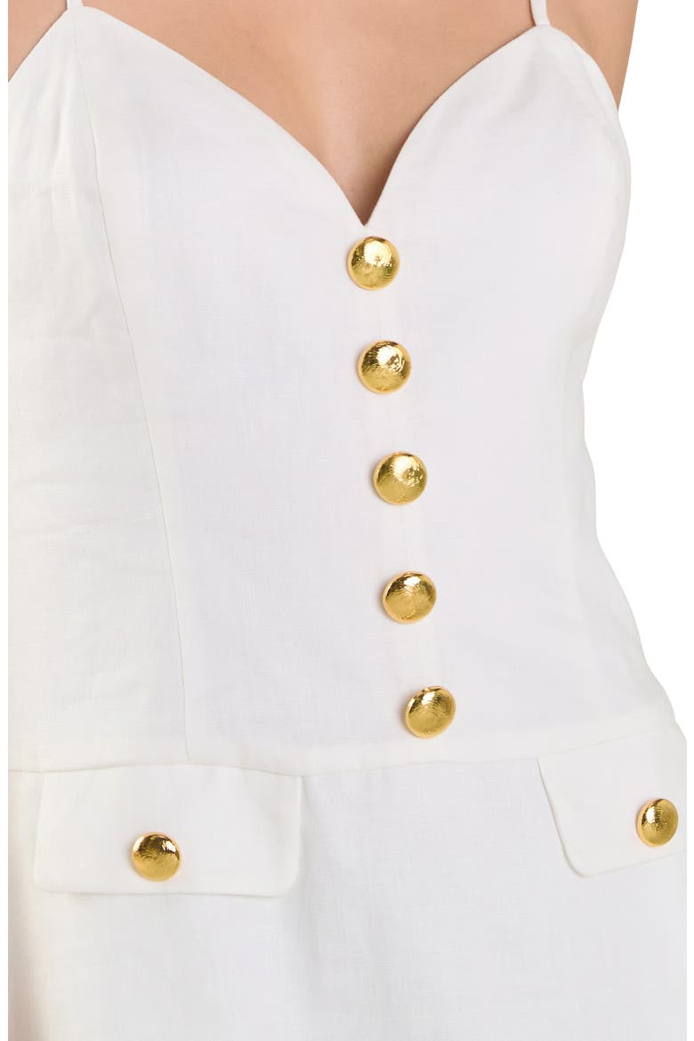 Linen Midi Dress, Alternate, color, IVORY