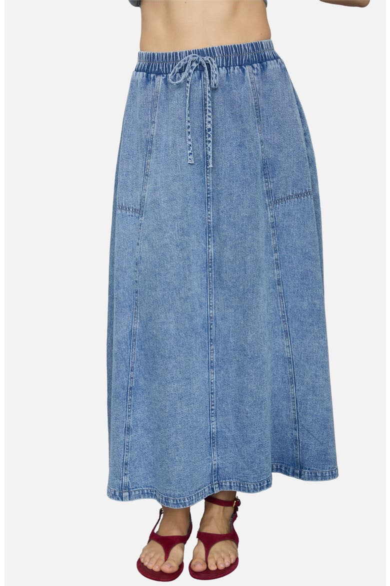 Denim Maxi Skirt, Main, color, DENIM