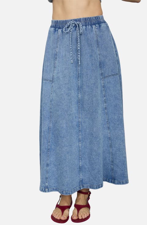 Denim Maxi Skirt