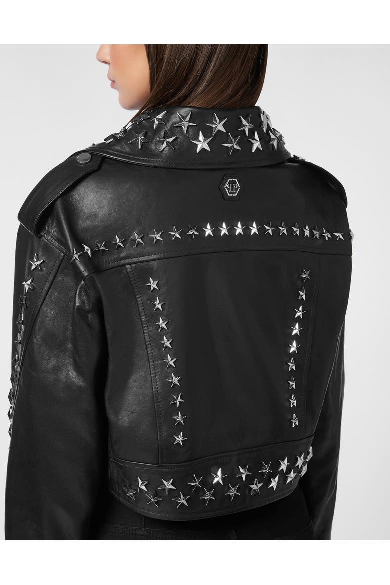 Leather Biker Women, Alternate, color, black