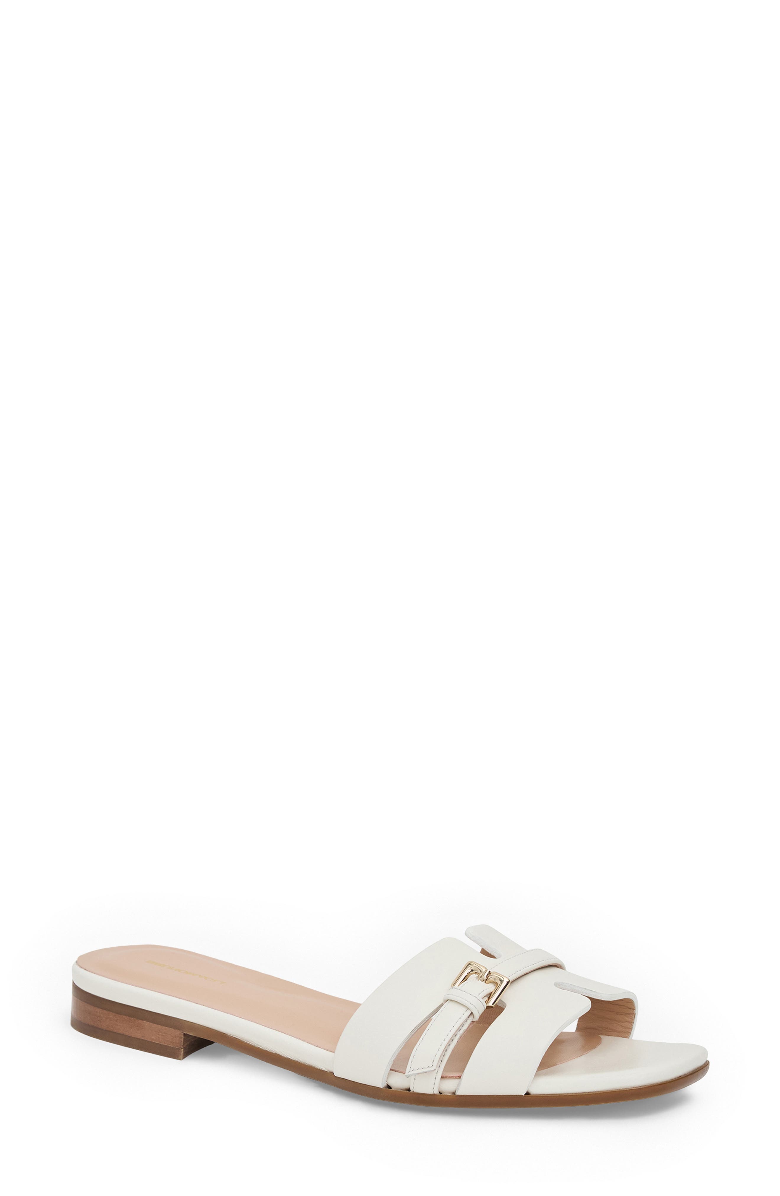 Farra Slide Sandal, Main, color, BONE LEATHER