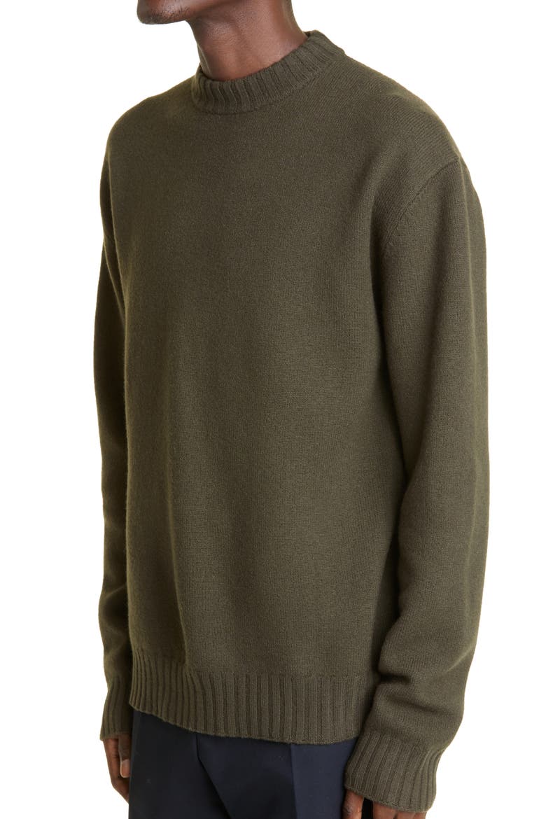 Classic Crewneck Wool Sweater, Alternate, color, MILITARY GREEN