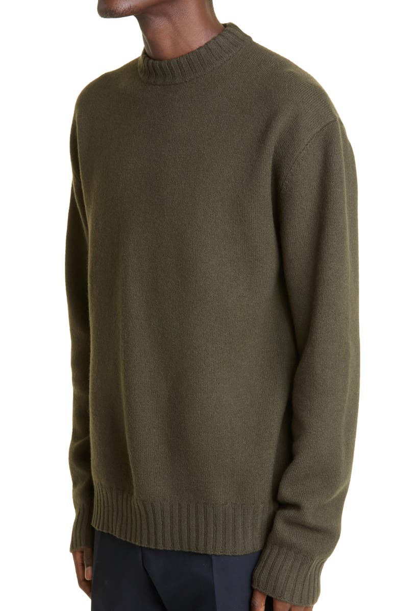 Jil Sander Classic Crewneck Wool Sweater, Alternate, color, 