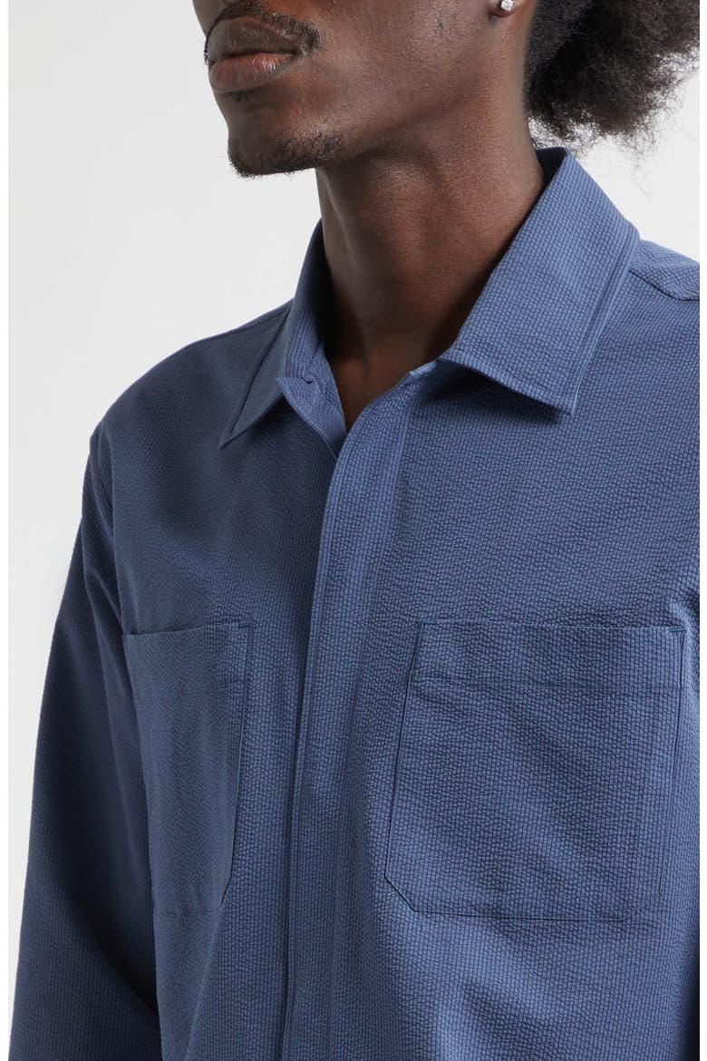 Seersucker Shirt Jacket, Alternate, color, FRENCH BLUE