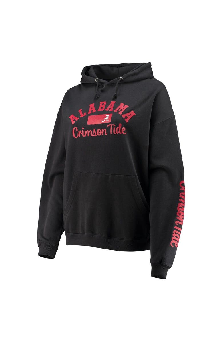 PRESSBOX Women's Pressbox Black Alabama Crimson Tide Rock n Roll Super Oversized Pullover Hoodie, Alternate, color, Black