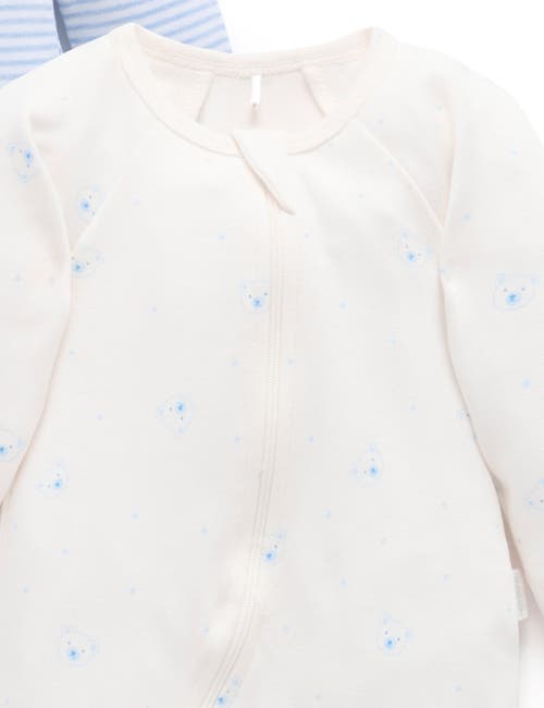 Purebaby 2 Pack Zip Footie
