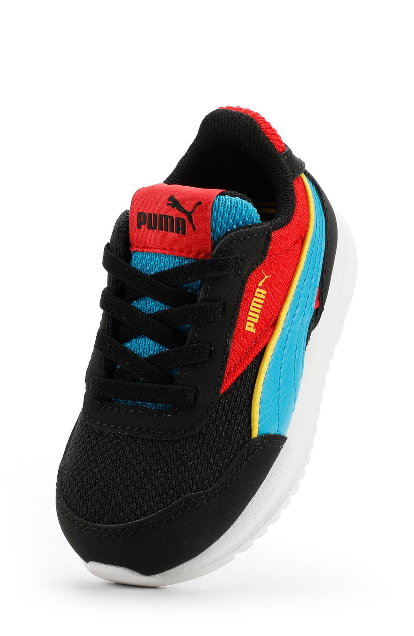 PUMA Kids' R78 Gravity Sneaker, Alternate, color, Puma Black/ Blue/ Red/ Yellow