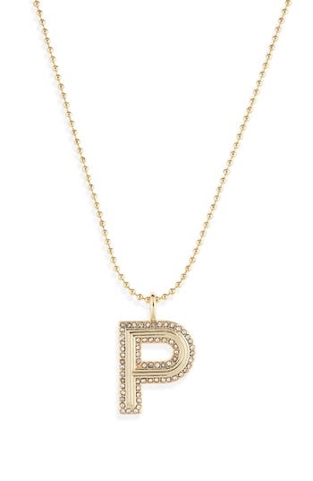 Baublebar Arianna Initial Pendant Necklace In Gold