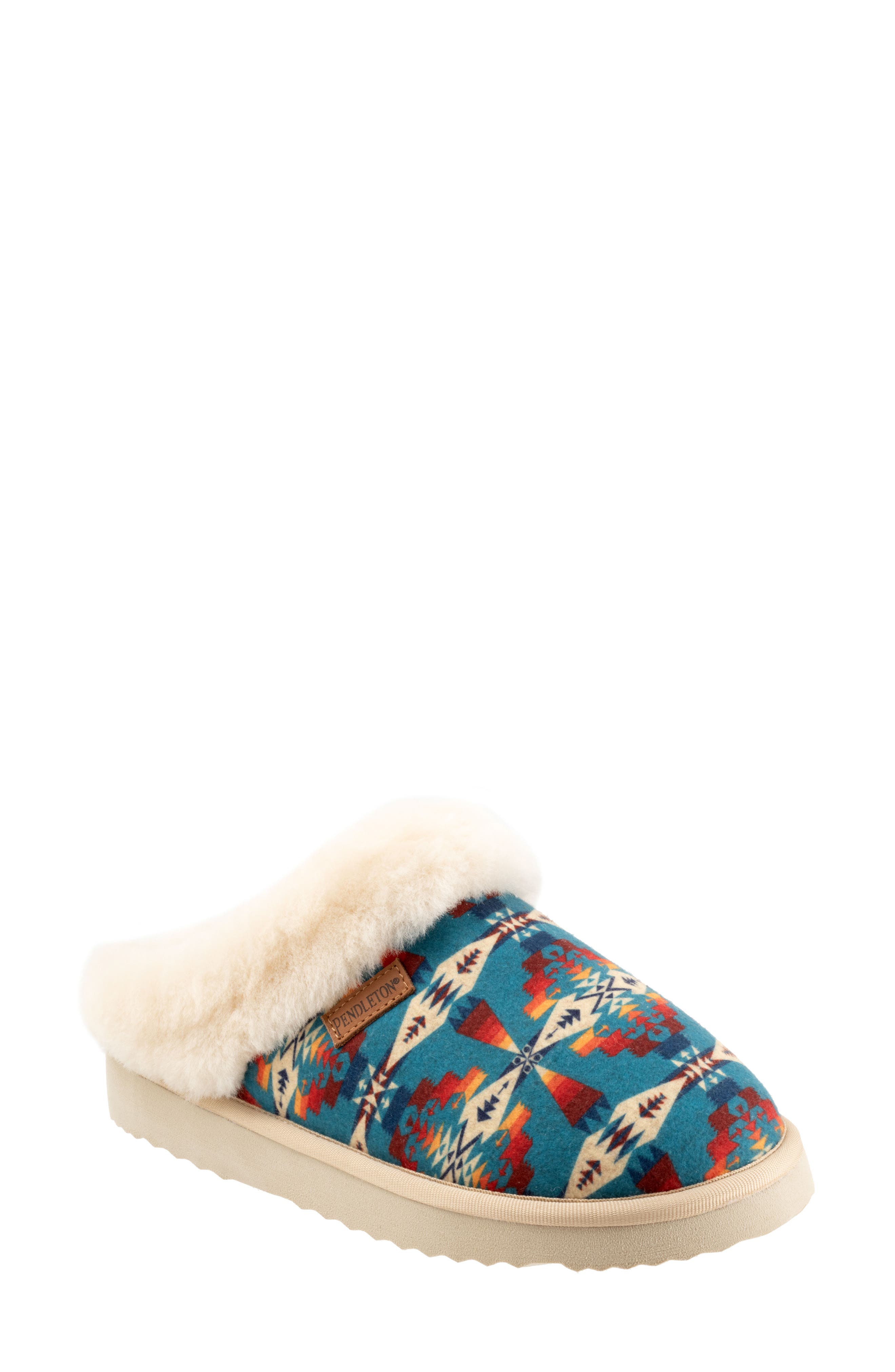 Pendleton Tucson Genuine Shearling Lined Scuff Slipper, Main, color, 