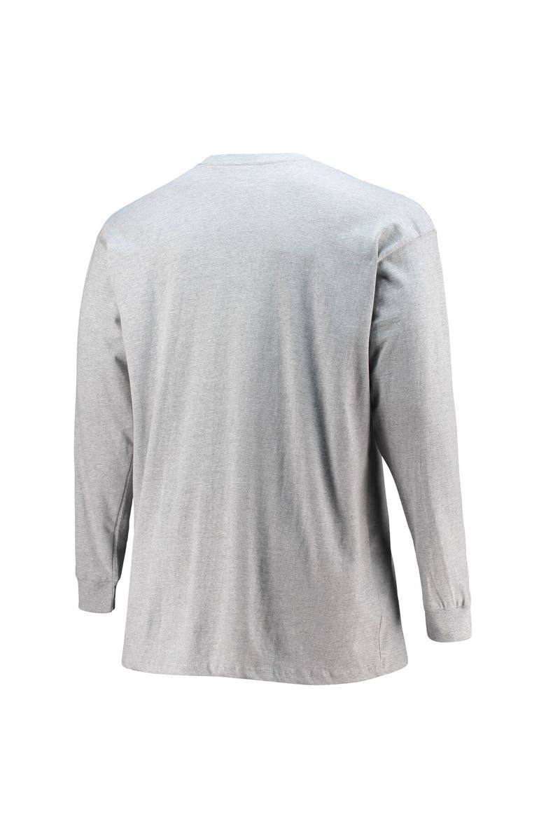 FANATICS Men's Fanatics Branded Heathered Gray Washington Football Team Big & Tall Practice Long Sleeve T-Shirt, Alternate, color, 