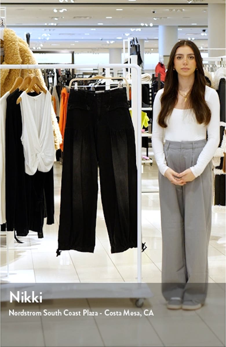 Lotus Drawstring Wide Leg Jeans, sales video thumbnail