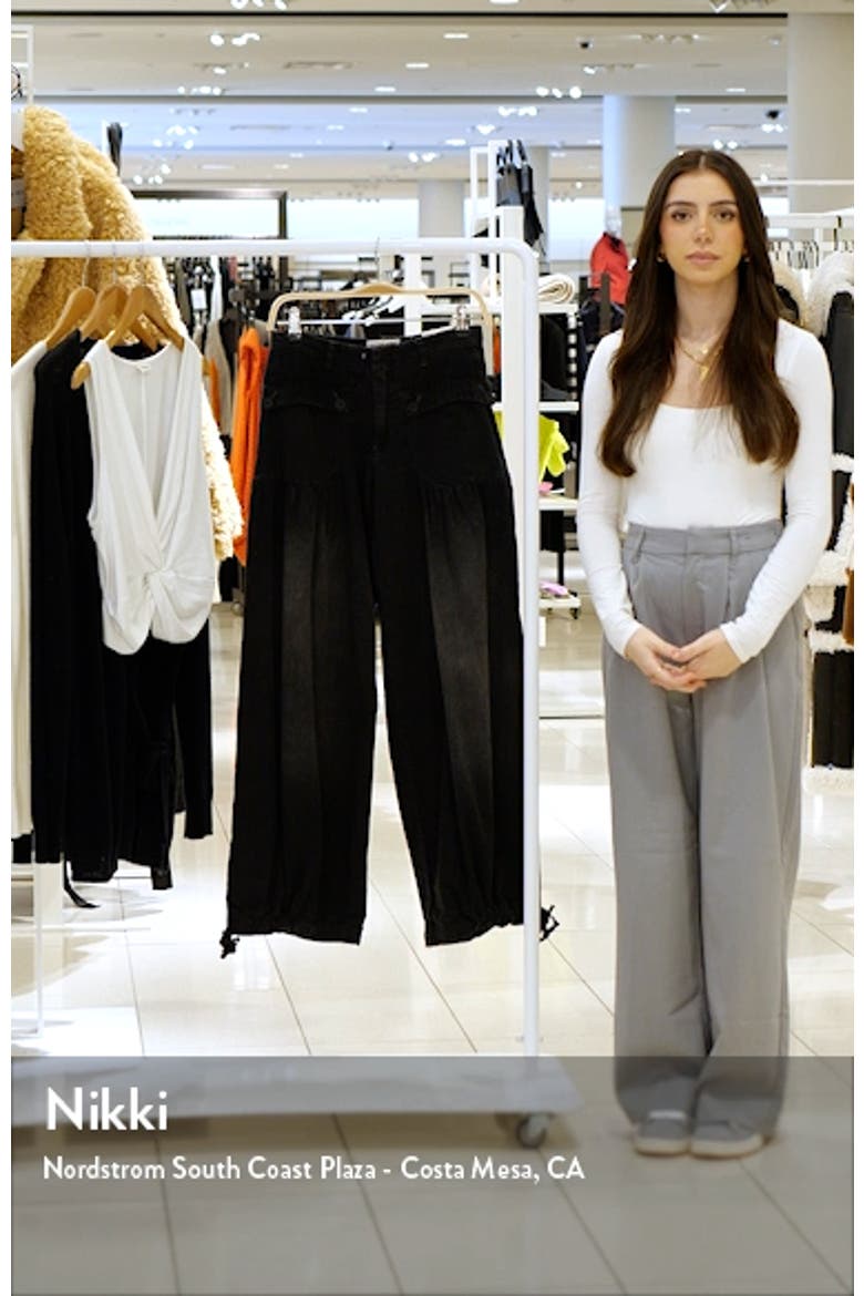 Lotus Drawstring Wide Leg Jeans video