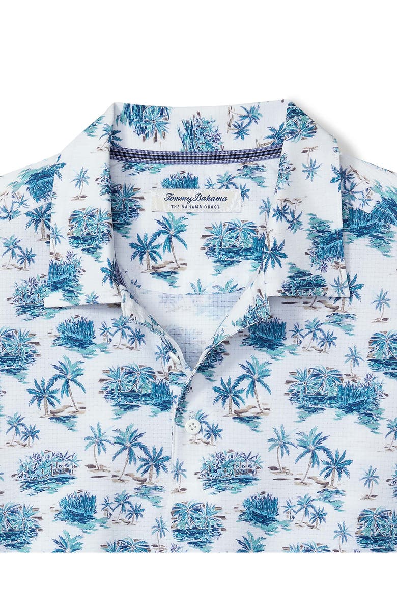 Tommy Bahama Bahama Coast Palm Scape IslandZone<sup>®</sup> Camp Shirt, Alternate, color, Azul Mar