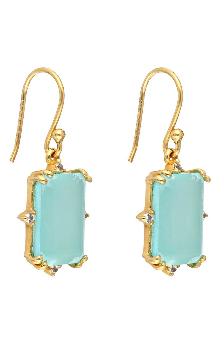 YS GEMS Chalcedony Drop Earrings, Alternate, color, Aqua