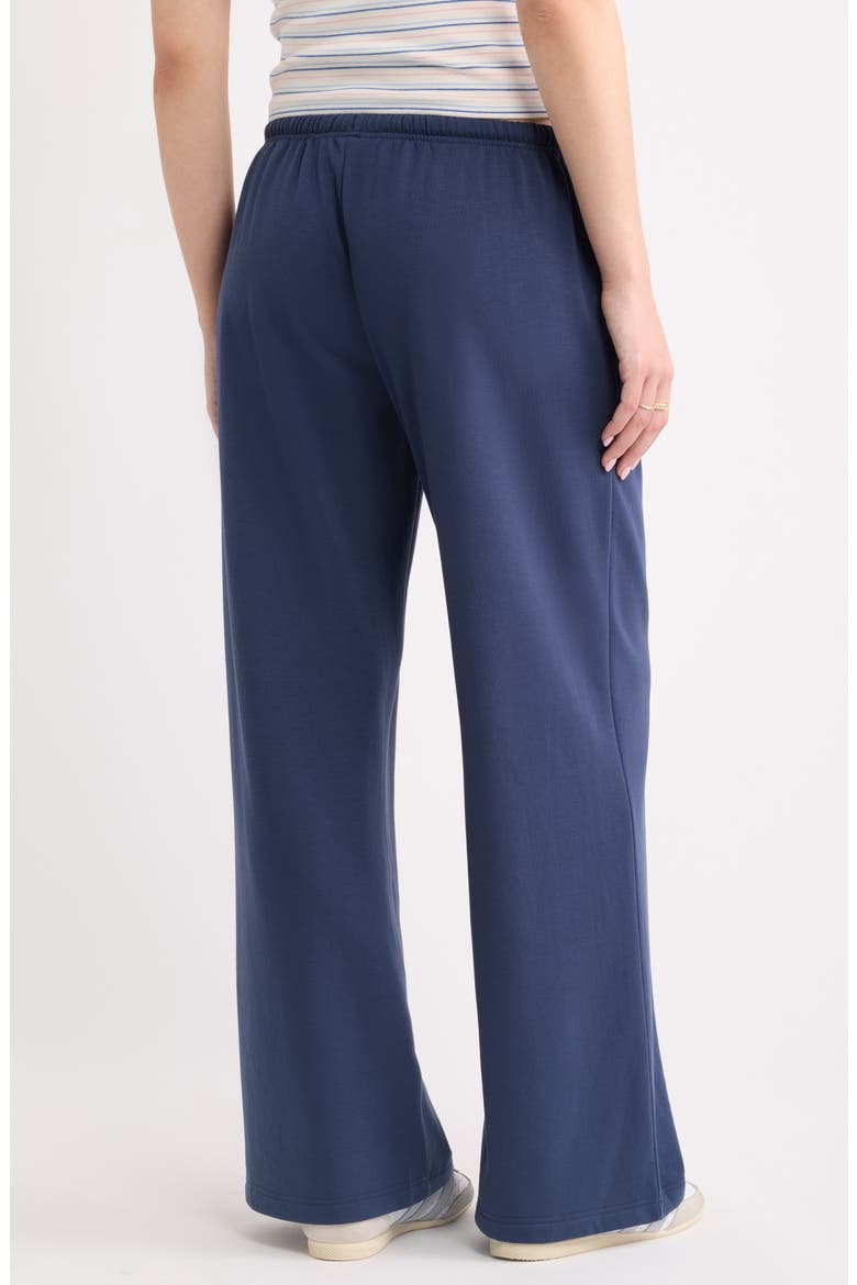 Narrow Waistband Baggy Wide Leg Sweatpants, Alternate, color, NAVY INDIGO