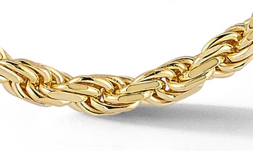 Yield Of Men 3mm Rope Chain Necklace In Gold