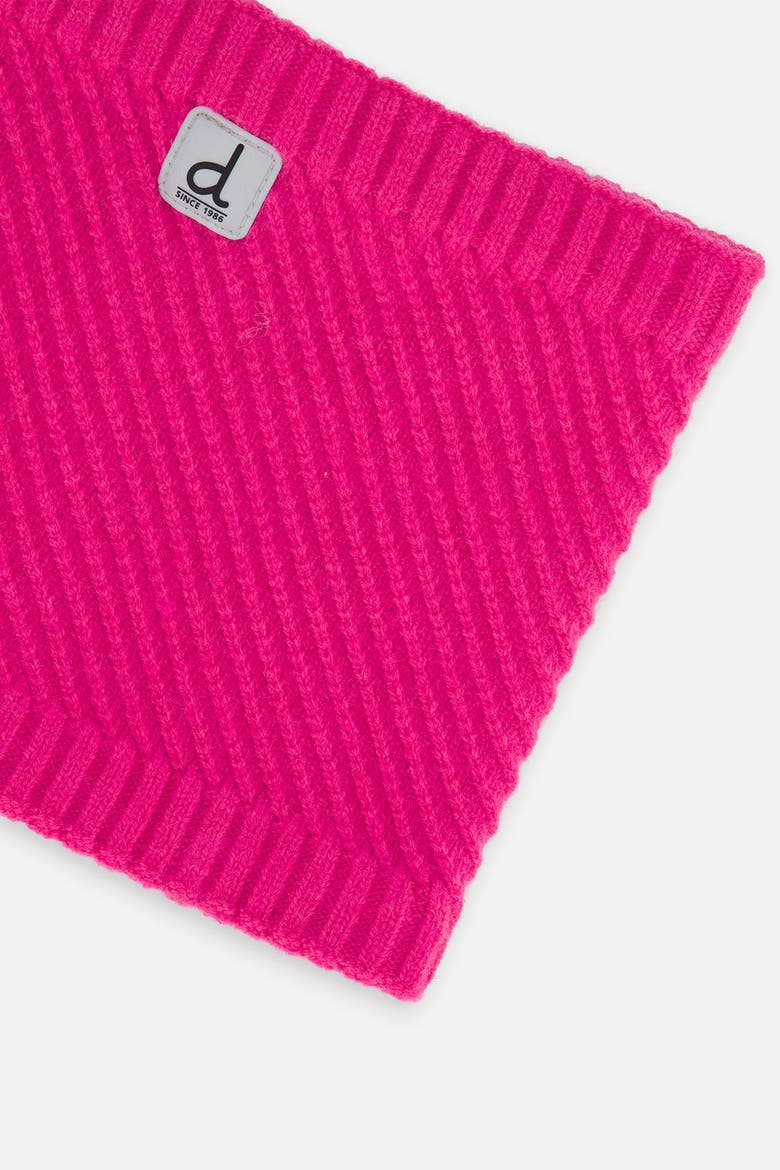 Knit Fleece-Lined Neckwarmer, Alternate, color, Bright Pink