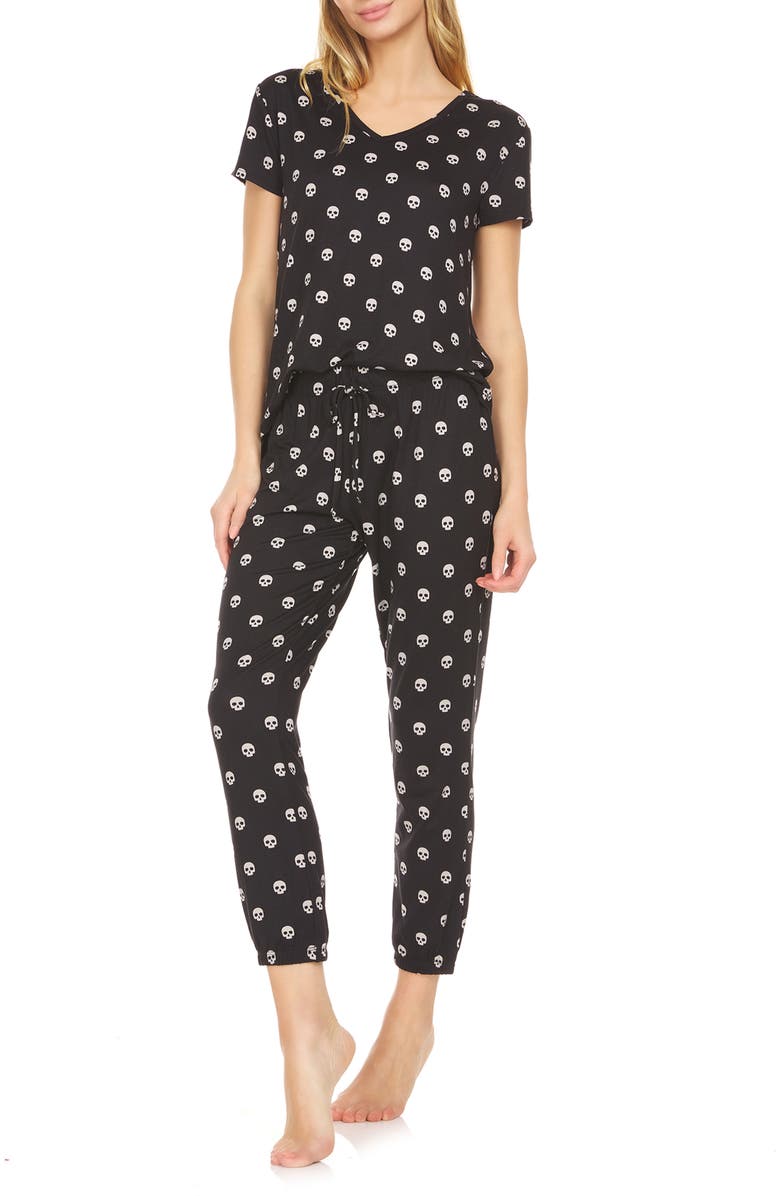 FN by Flora Nikrooz Elsa Print Jersey Pajamas, Main, color, 