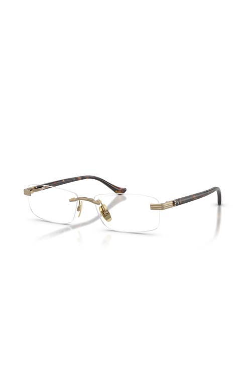 Ferrari 56mm Rectangle Optical Glasses In Gold