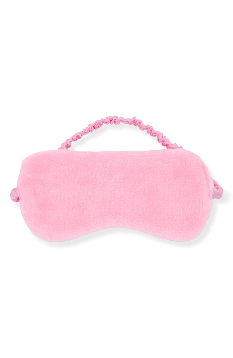 SLEEP ON IT Kids' Leopard Print Two-Piece Pajamas & Eye Mask Set, Alternate, color, Brown