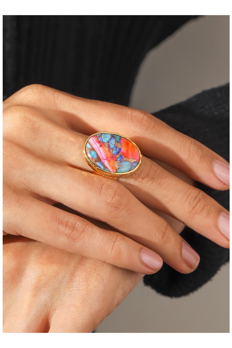 Turquoise Ring, Alternate, color, PINK