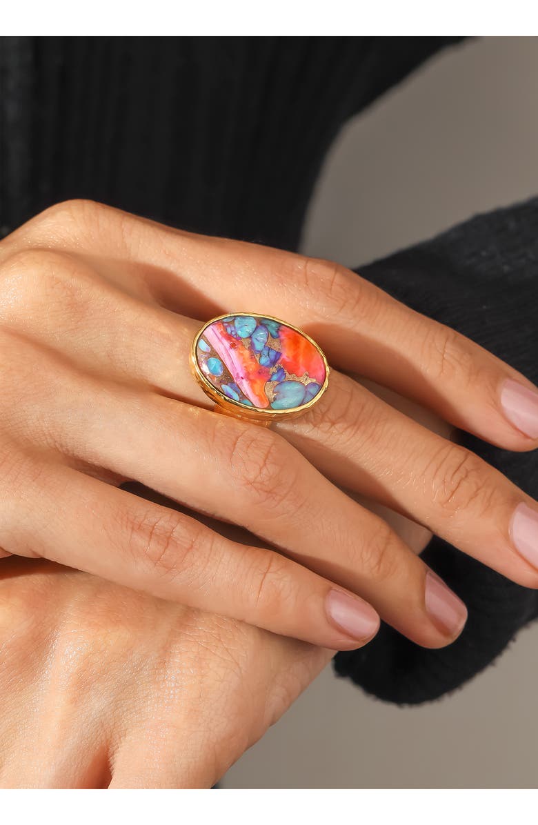 YS GEMS Turquoise Ring, Alternate, color, Pink