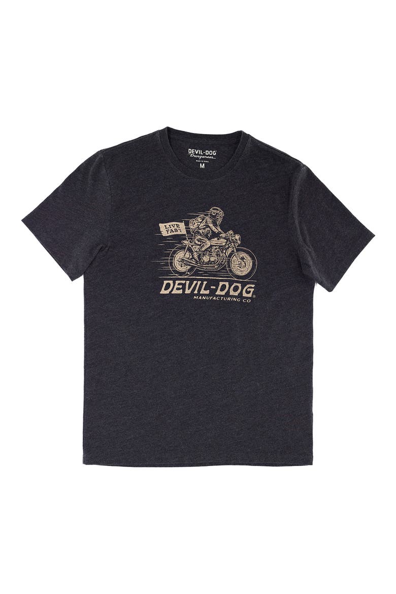 Live Fast Graphic T-Shirt, Alternate, color, DARK GREY