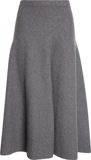 Brandon Maxwell The Miller Structured Virgin Wool Knit Skirt