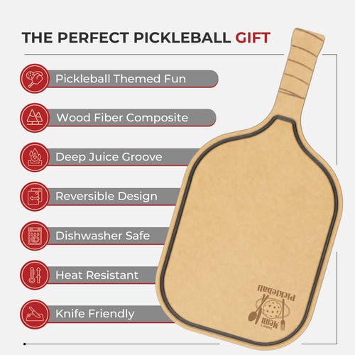 Eli Home Pickleball Charcuterie Cutting Board -"just One More Game"