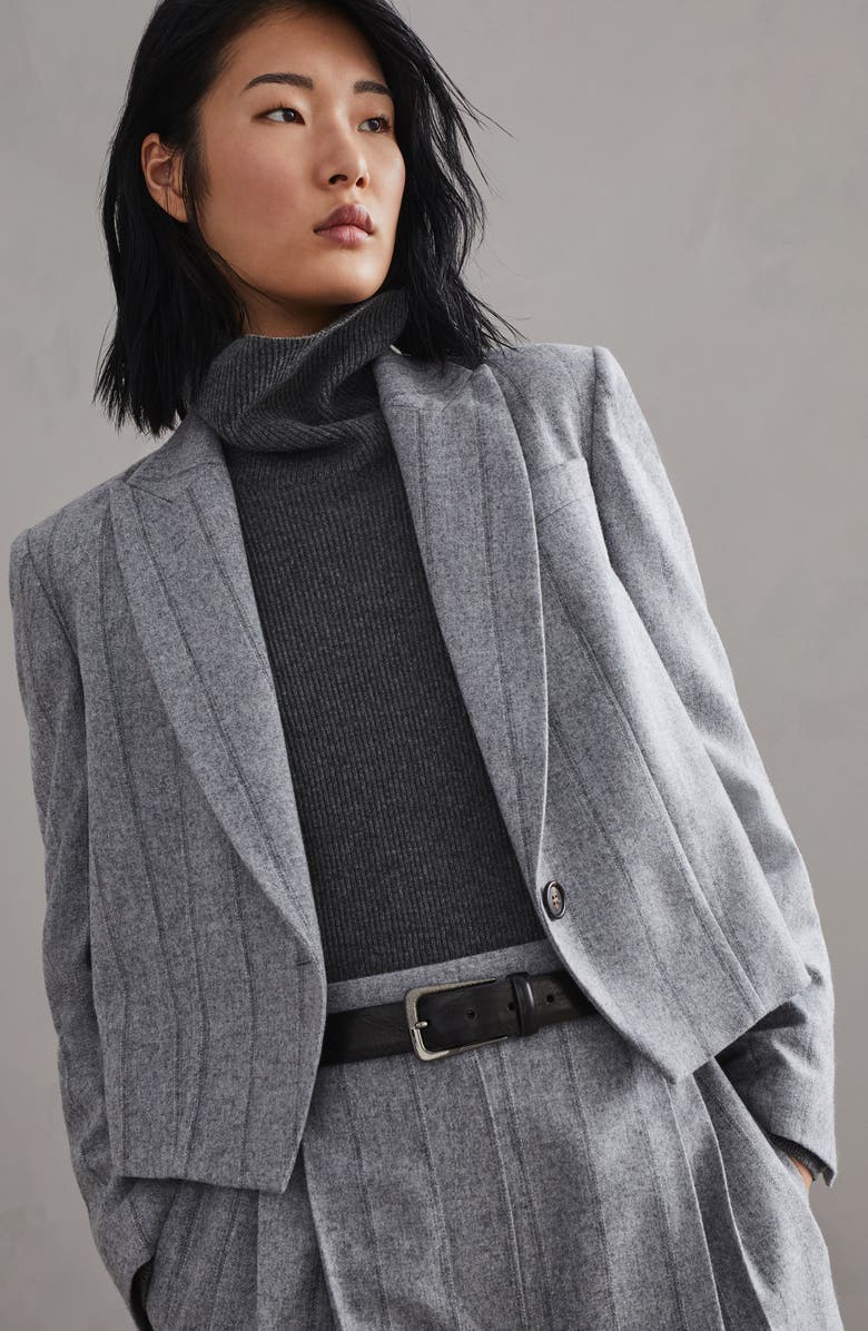 Brunello Cucinelli Cropped blazer with monili, Alternate, color, 