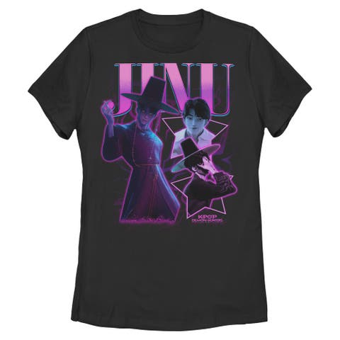 Women's KPop Demon Hunters Jinu Saja Collage  Graphic T-Shirt