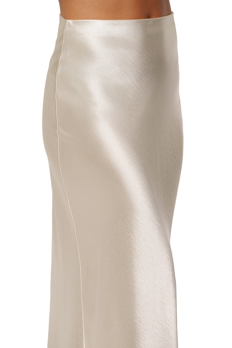 Tradition Satin Maxi Skirt, Alternate, color, Champagne