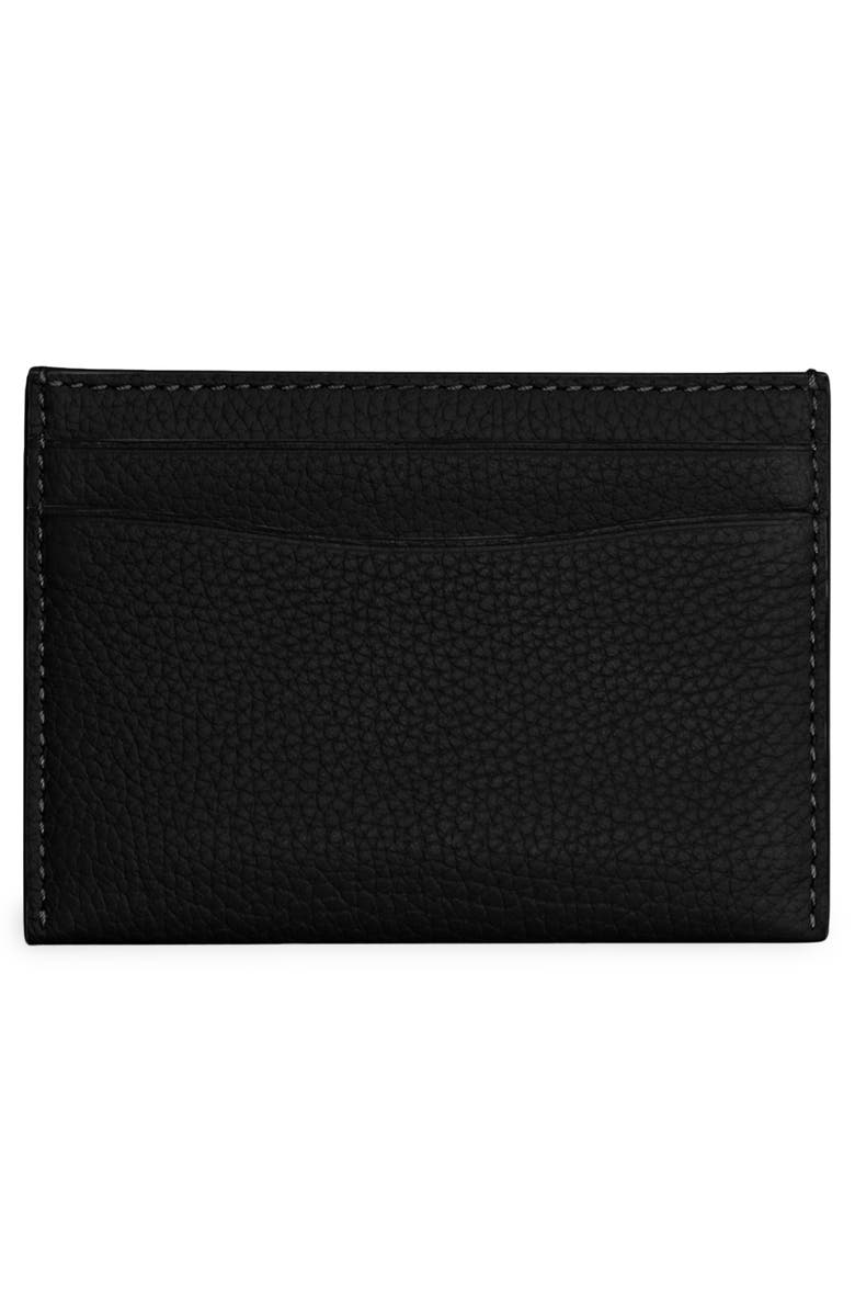 COACH Essential Pebble Leather Card Case, Alternate, color, B4/Black