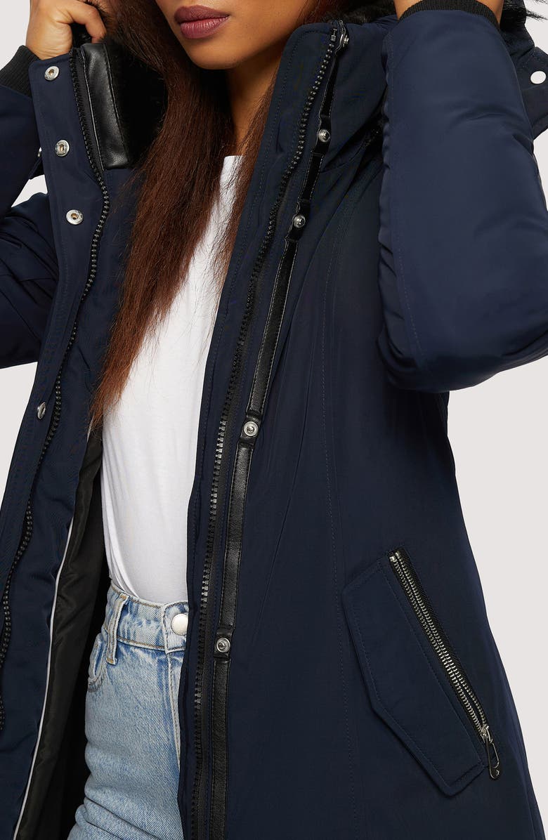 Noize Kristel Faux Fur Hooded Parka, Alternate, color, Navy