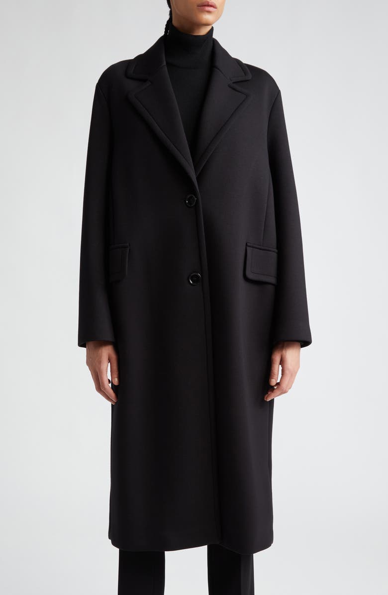 Max Mara Radice Bonded Stretch Jersey Coat, Main, color,