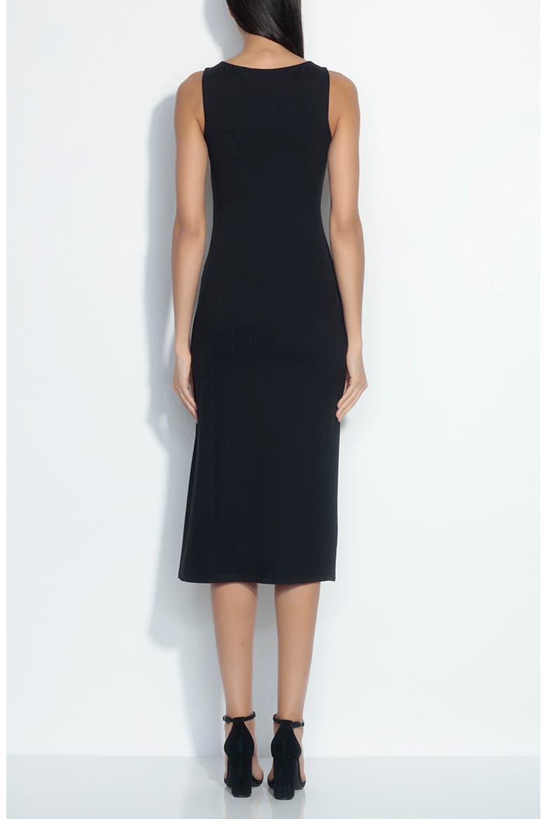 Sleeveless Slit Midi Sheath Dress, Alternate, color, BLACK