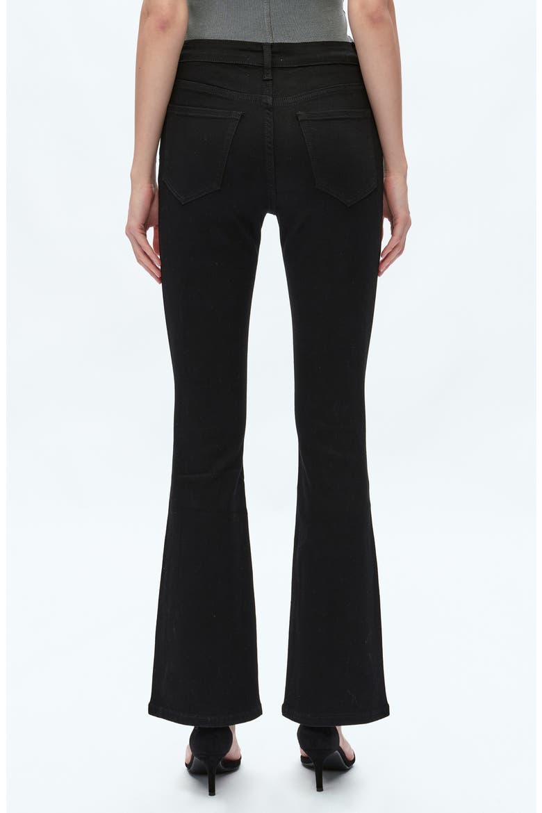 High Waist Bootcut Jeans, Alternate, color, SOLID BLACK