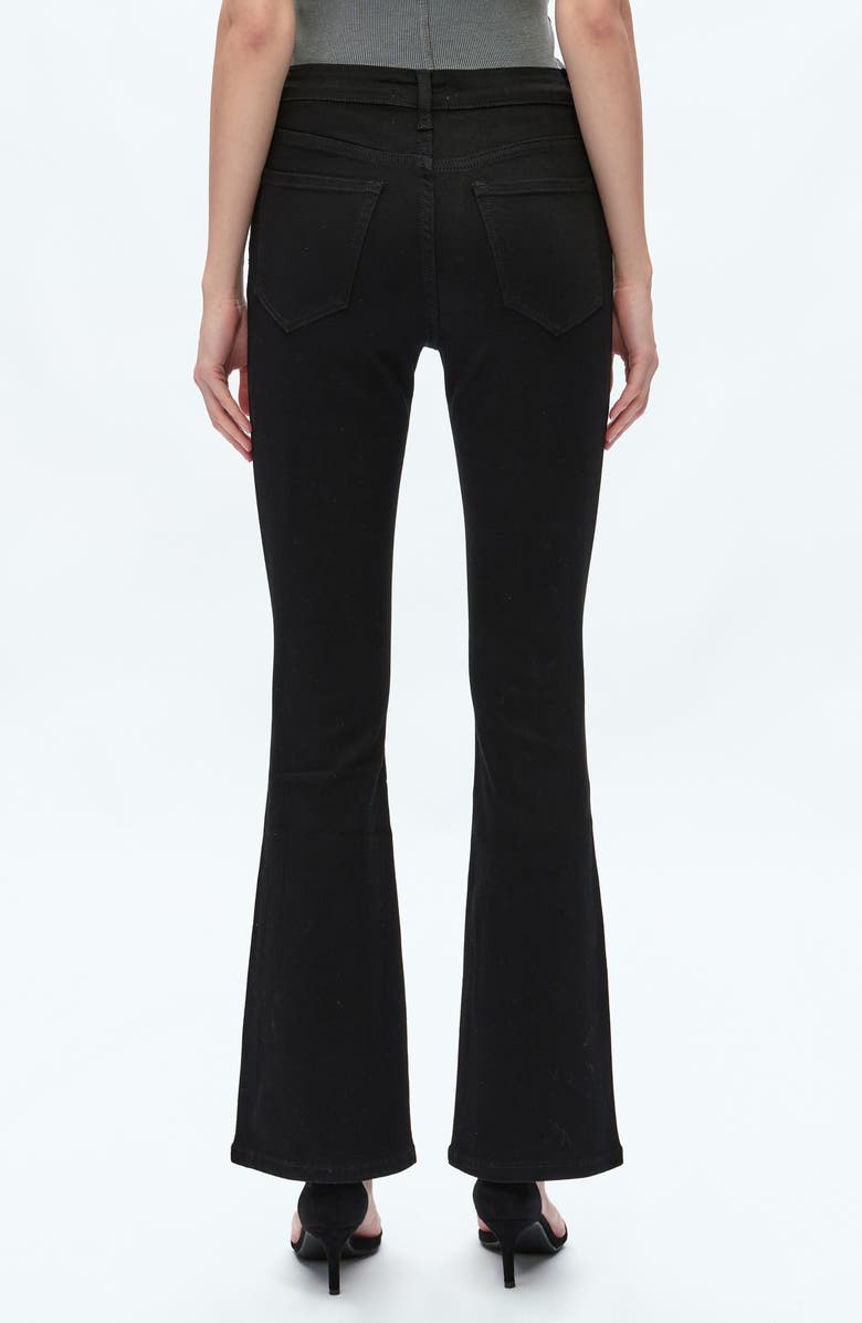 Bayeas High Waist Bootcut Jeans, Alternate, color, Solid Black