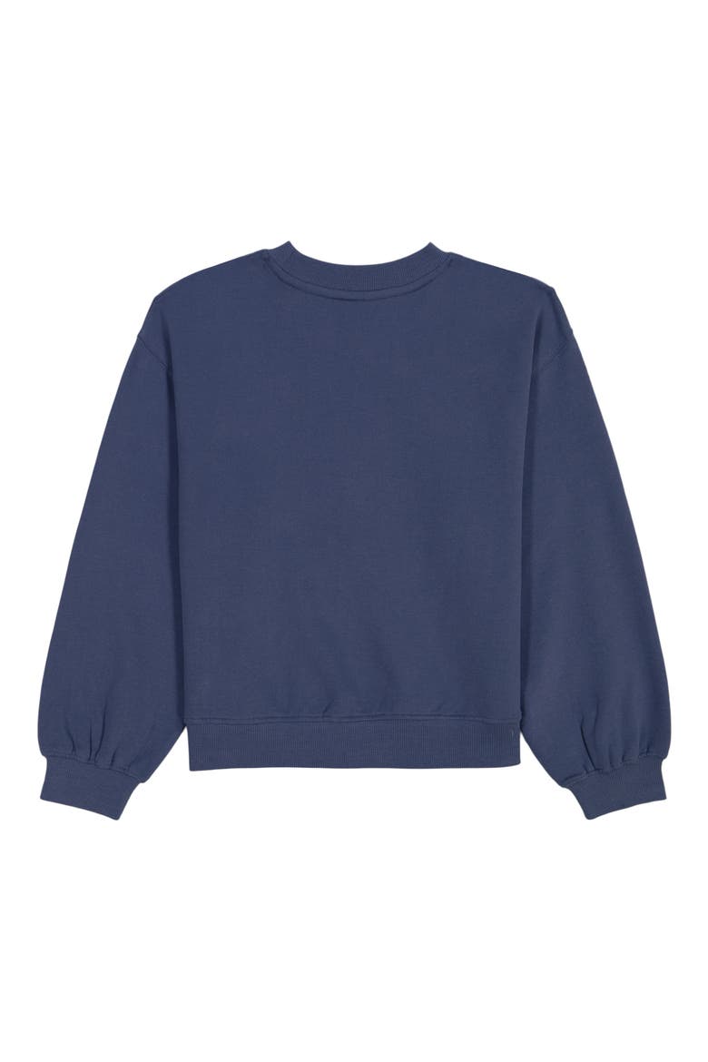 Kids' Flag Appliqué Sweatshirt, Alternate, color, BLUEBERRY