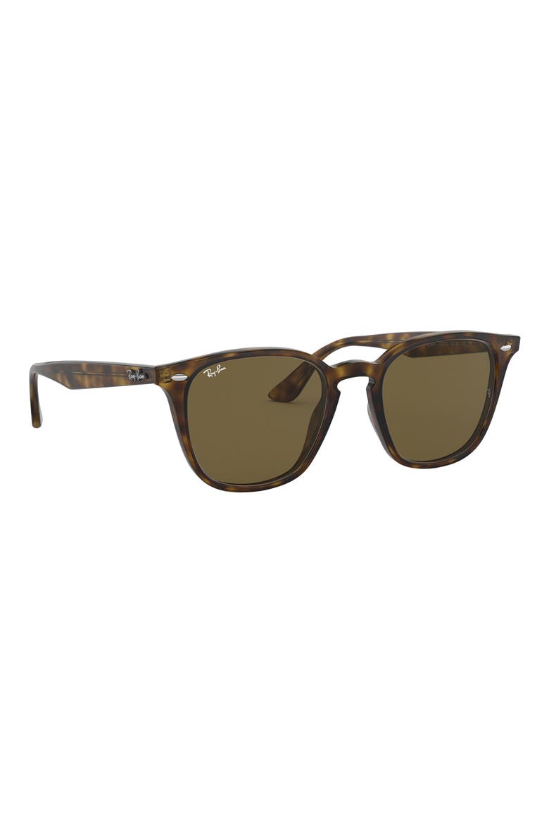 52mm Square Sunglasses, Alternate, color, LIGHT HAVANA / DARK BROWN