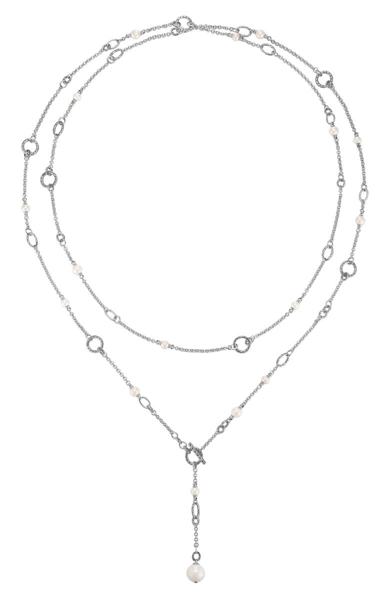 John Hardy Classic Chain Sautoir Pearl Y-Necklace, Alternate, color,
