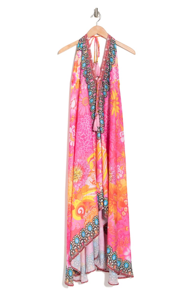 RANEES Bright Printed Halter Dress, Alternate, color, 