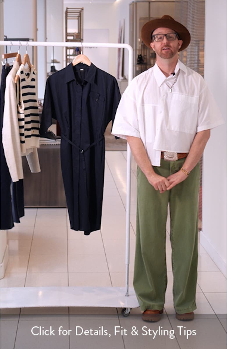 Dirisia Stretch Cotton Shirtdress, sales video thumbnail