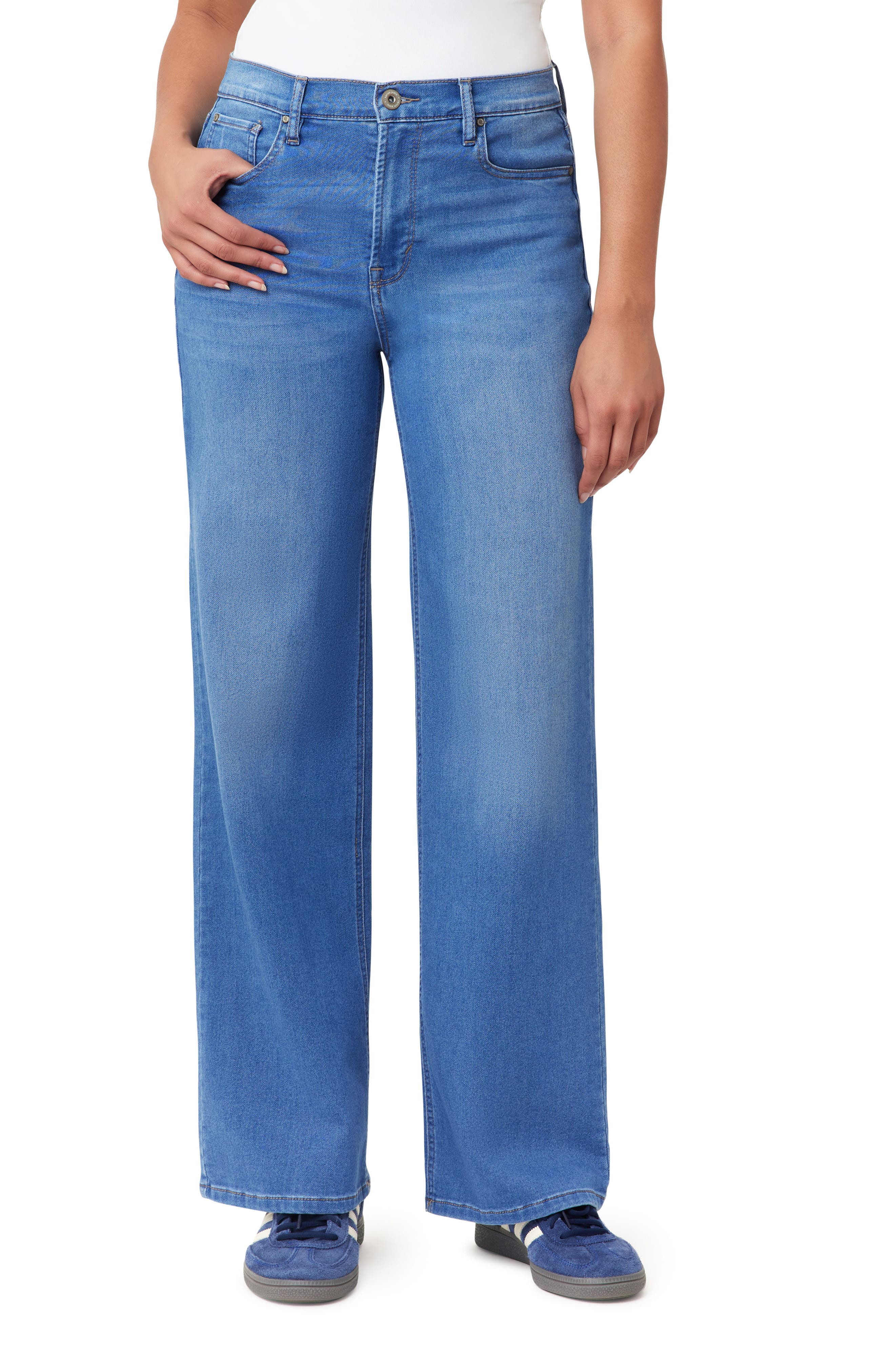 Kensie Relaxed Fit Wide Leg Jeans